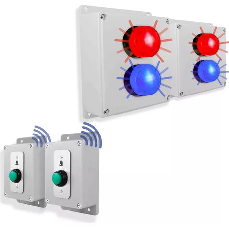 Kit double sonnette sans-fil avec 2 flashs - Haute-résistance / 800m / 2 boutons pros autonomes sur piles (PROTECT 800) (1/5)