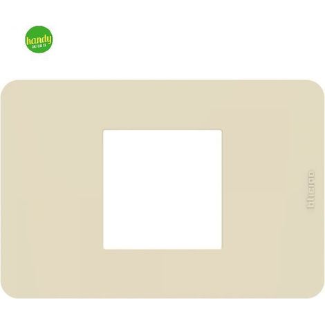 Placca 2 moduli centrati BTicino MatixGO avorio