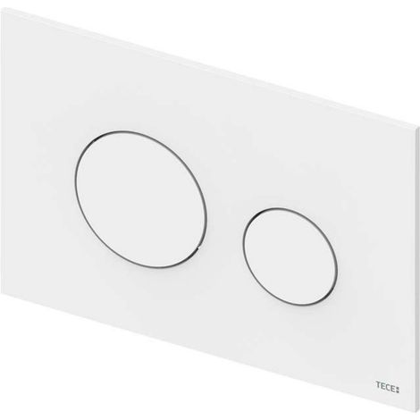 Tece – Plaque de commande WC 9240920 – En plastique blanc – Technologie double chasse – Dimensions 220 x 150 x 5 mm