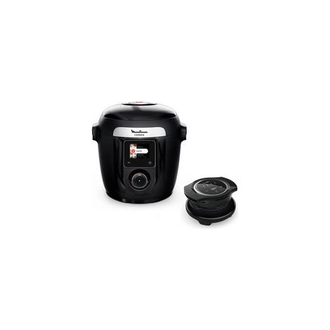 Moulinex – Multicuiseur connecté 9-en-1 6 L – WiFi, couvercle Extra Crisp, cuve antiadhésive céramique – 1600 W, 9 programmes de cuisson (1/5)