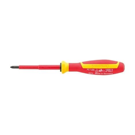 STAHLWILLE 4670 VDE 2 VDE POZIDRIV-SCHRAUBENDREHER MIT DRALL-GRIFF 46703002 TOURNEVIS CRUCIFORME 2