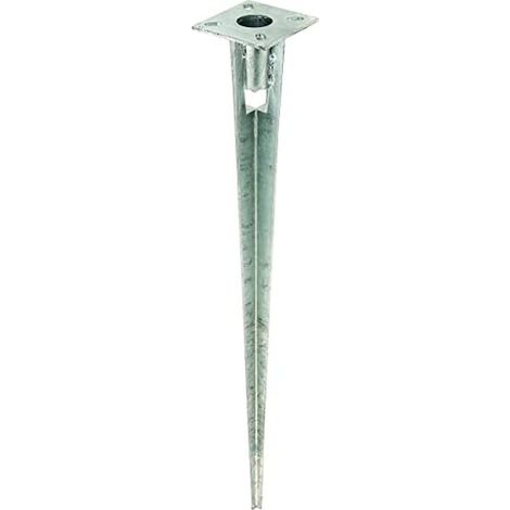 Alberts 658670 Portapalo da ancorare nel terreno, per pali di recinzione in tubolare di acciaio, zincato a caldo, Lunghezza 750 mm, per Ø pali 38 mm (1/2)
