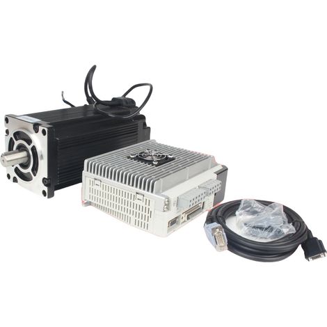 Servomotore a circuito chiuso, coppia 20 N·m, corrente 4,2 A, tensione CA 150240 V, dimensioni 110 mm x 110 mm x 221 mm, encoder con risoluzione 1000 (1/5)