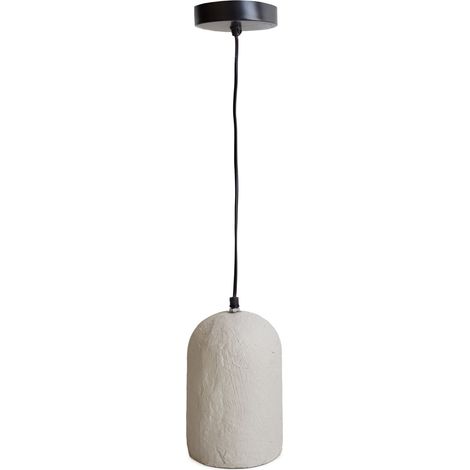 LÁMPARA COLGANTE BEIGE ESTILO WABISABI 15.5x15.5x24CM