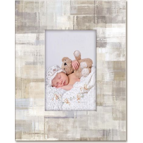Lupia - Cornice Portafoto in Legno da tavolo FRAME WHITE Astratto 13x18 cm (1/4)