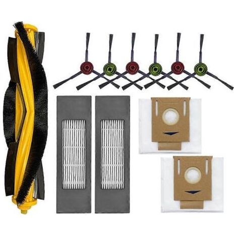 Accessoires pour ECOVACS Deebot T8 AIVI T9 AIVI N8 Pro AIVI N9 N10 : filtre HEPA, brosse principale latérale, sacs à poussière (1/5)