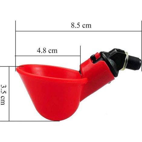 Abreuvoir Automatique Poules 5 PCS Plastique Kit Fontaine à Boire Cup Dimension 853.5 cm Pour Poulailler Pigeons Quail Oiseaux (1/5)