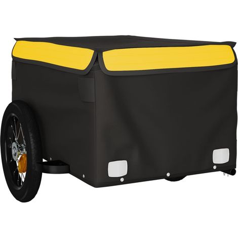 Remorque chariot transport de vélo 30 kg fer jaune (1/5)
