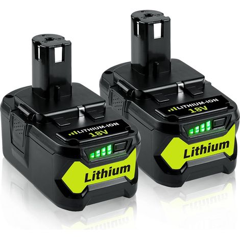 2Pack 7.0Ah pour Ryobi P108 18Volt One+ Plus Batterie Lithium-ion haute capacité RB18L50 RB18L40 P109 P107 P106 P105 P104 P103 (1/5)