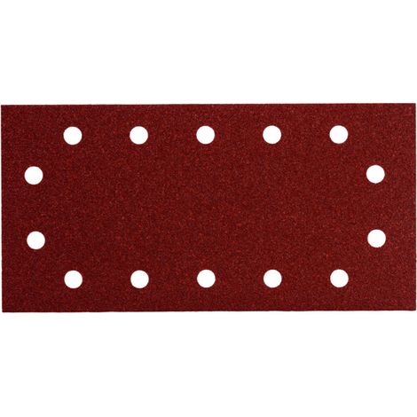10 feuilles abrasives auto-agrippantes 115 x 230 mm, P 60, série « professional », pour bois et métal, pour ponceuse vibrante metabo 10 pièces