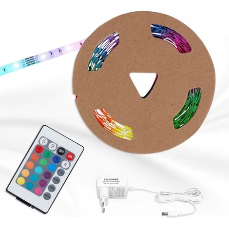 LED Band 3Meter 12W Fernbedienung RGB selbstklebend kürzbar IP20 Briloner