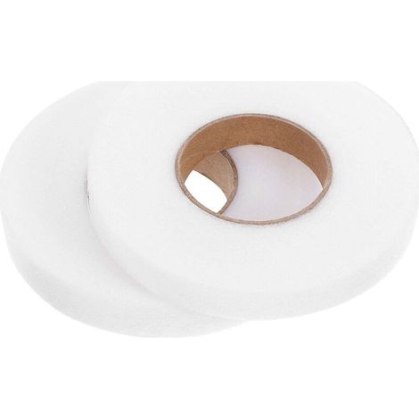 Ruban Thermocollant Double Face Blanc 2 cm, Lot de 2 Rouleaux de 80 Yards pour Vêtements et Rideaux (1/5)