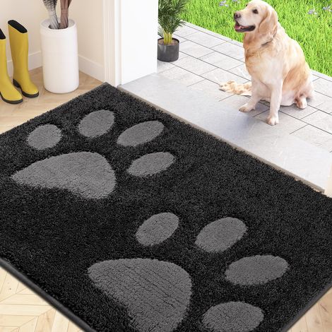 Paillasson Interieur 80 x 120 cm, Tapis d'Entrée Antidérapant et Lavable en Machine, Tapis de Sol Douces Absorbantes pour Chien, Entrée, Porte, Couloir (1/4)