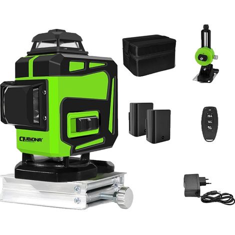 Niveau Laser à Faisceau Vert 4D, Haute Visibilité, Télécommande (1/2)