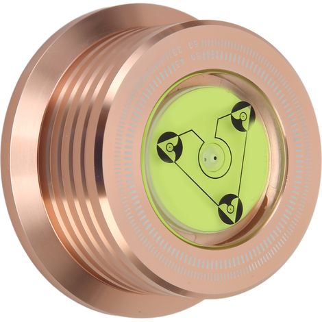 Stabilisateur de poids pour disque vinyle professionnel 50 Hz 45 tr/min avec niveau et mesure de vitesse, couleur or rose. (1/5)