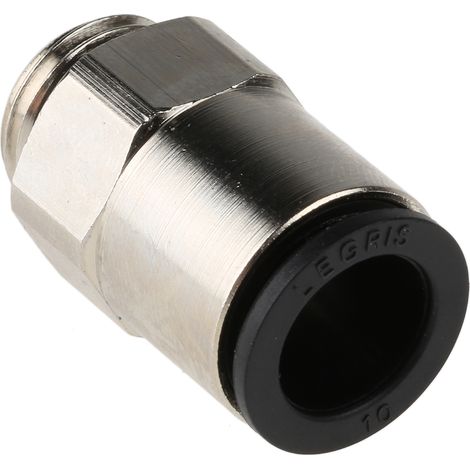 Adaptateur droit fileté hydraulique Legris LF3000 vers Enfichable 10 mm G 1/4 Mâle ( Prix pour Paquet de 2 ) (1/4)