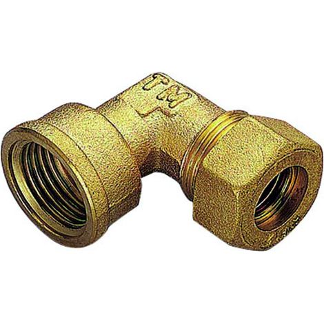RACCORDO CURVO FEMMINA CON TENUTA O-RING PER TUBO RAME MODELLO 1300 3/8 ø10   TIEMME RACCORDERIE SPA