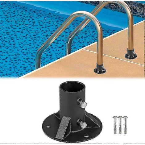 Support d'échelle de piscine en acier inoxydable - Kit de fixation à bride pour accessoires de piscine sécurisés P20250110344 (1/4)
