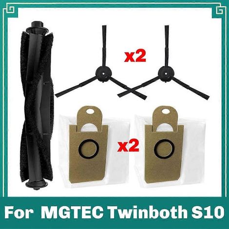 Accessoires pour Proscenic X1/X1S/MGTEC Twinboth S10 Ultra : rouleau principal, brosse latérale, sac à poussière (1/5)