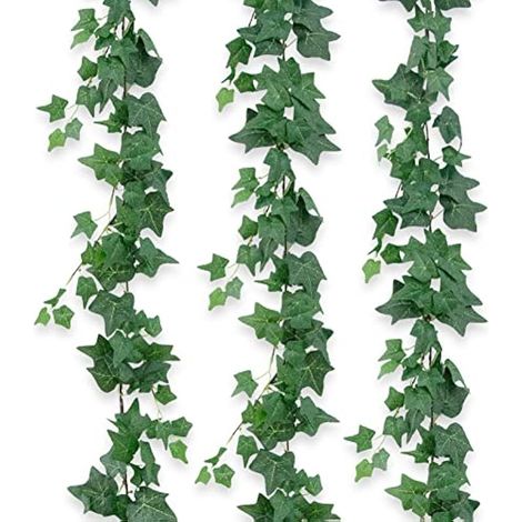 3 brins de vignes artificielles inodores, Guirlande de Lierre en Soie de 1,8 m, Plantes artificielles à Suspendre, décoration pour Chambre, fête, Mariage, Jardin, Mur. (1/5)