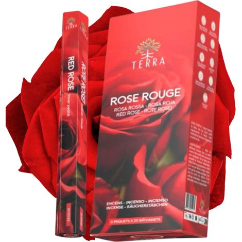 Varitas de incienso Terra Rosa Roja, 20 unidades. Rosa Roja (1/4)