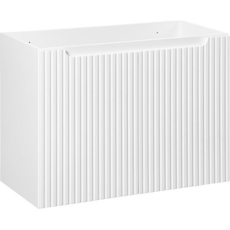 Meuble sous-vasque à portes 80 cm - H 57 x L 80 x P 39 cm - Astral White - Livraison gratuite