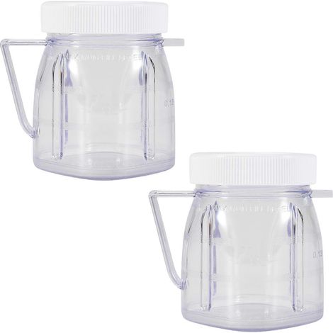 Set mit 2 Ersatzteilen für die meisten Zubehörteile von Oster Izer Mixern, kompatibel mit einer 250 ml (1 Tasse) Mini-Kunststoffschüssel. (1/5)