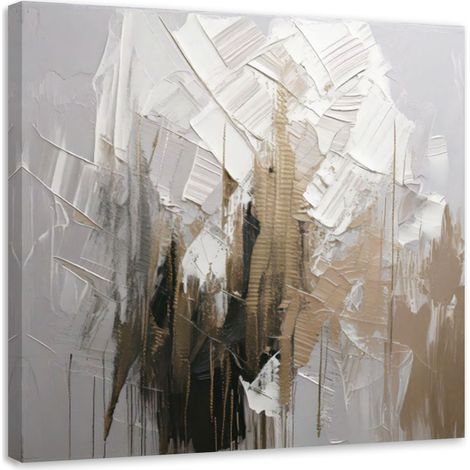 Wandbild für das Wohnzimmer Abstraktion Textur Neutrale Farben 30x30 cm