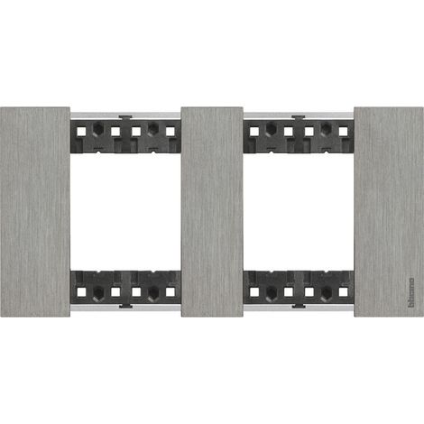 Living Now plaque acier 2X2 modules 71V BTICINO BTKA4802M2ZG