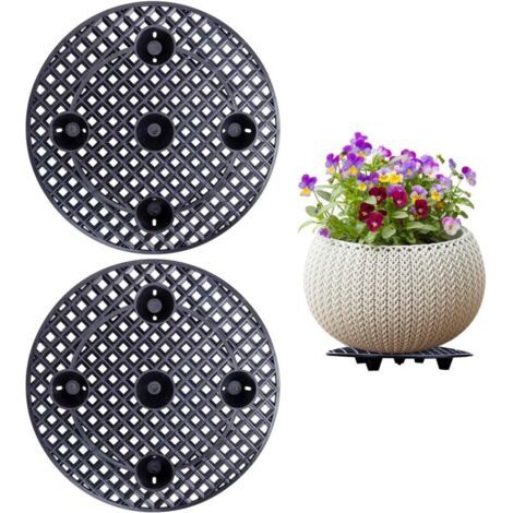 2 Pièces Supports pour Plantes, 20 cm/ 8’’ Tapis de Pot de Fleur Jardinage en Maille, Maille Pad Tapis Trou de Pot de Fleurs de (1/4)