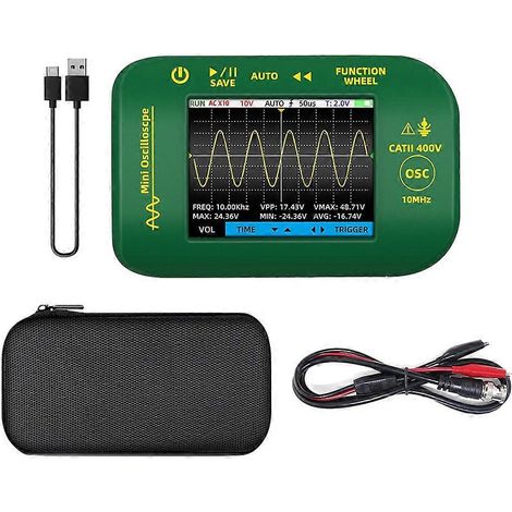 Oscilloscope numérique portable 2-en-1 OT2, générateur de signaux 10 MHz, fréquence d'échantillonnage 48 MSa/s, outil de test pour la réparation électronique (1/4)