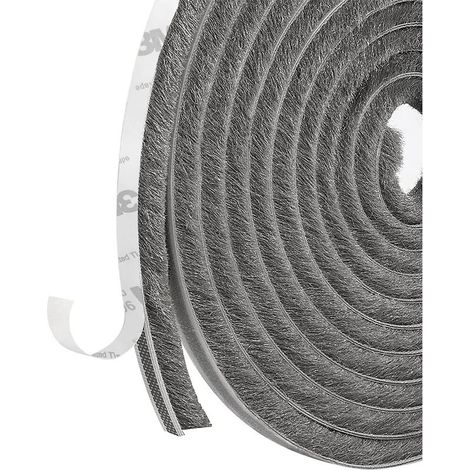 Joint de porte monobloc, 5 m (L) x 9 mm (l) x 23 mm (H). Joint d'étanchéité pour fenêtre, isolation haute densité, isolation pour cadre de porte, fenêtres, garage. (1/5)