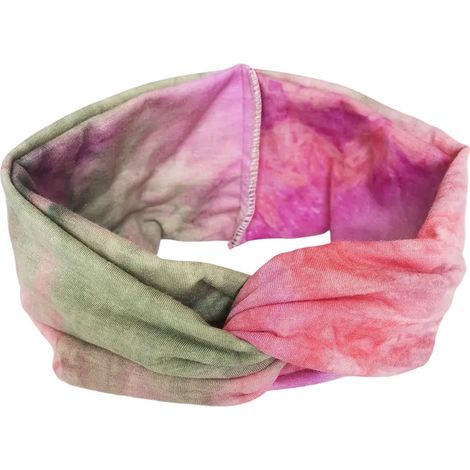 Headband - Elastic Reversible Fabric - For Yoga Running Hiking Sports - 3.5 x 9.4 Inches - Pack Of 1