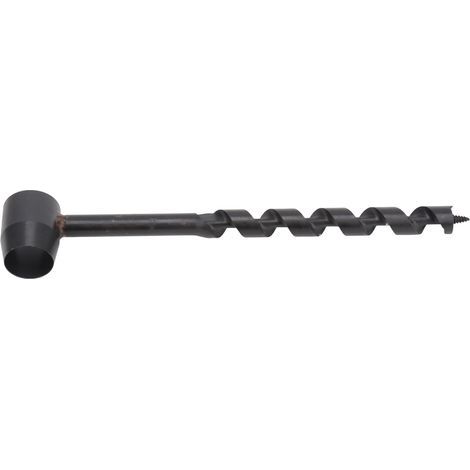 Schwarzer Handbohrer, hohe Härte, leicht, tragbar, Überlebenswerkzeug für Holzarbeiten in der Wildnis, 16 bis 230 mm / 0,63 bis 9,06 Zoll (1/5)