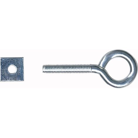 cf 2 pz occhioli a vite acciaio zincato con dado quadro M5x30 mm maschio (1/2)