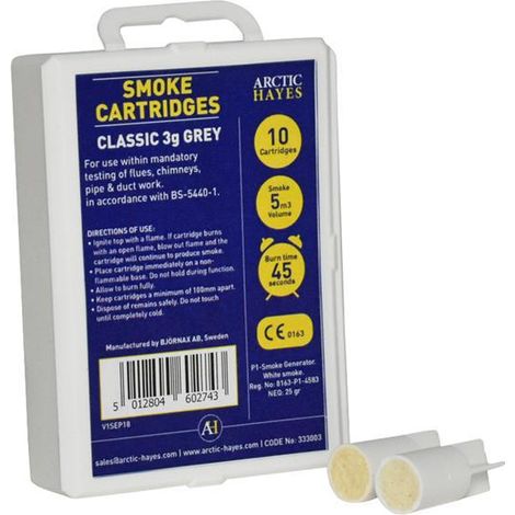 Arctic Hayes 333003 Smoke Cartridges Classic 3g Grey Pack Of 10 ARC333003 (1/2)