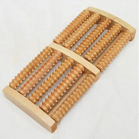 Filiyano-Rouleau de massage des pieds en bois brut, 5 pouces, HealthTherapy Relax Mas, couleur bois, taille unique (1/3)