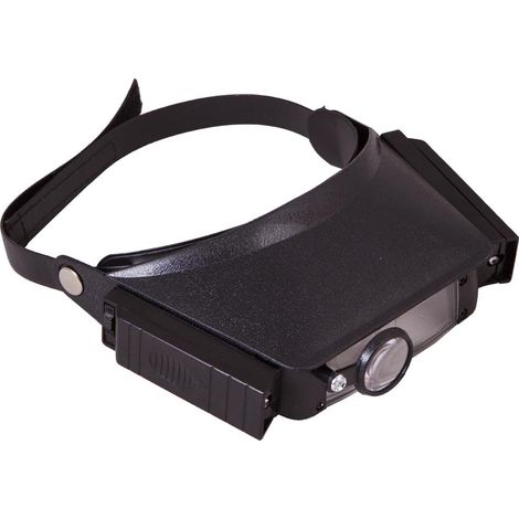 Loupe frontale Zeno Visor H1, loupe binoculaire avec éclairage LED, mains libres, idéale pour bricolage, électronique et travaux de précision, réglable et confortable à porter (1/4)
