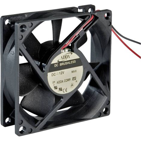 ADDA AD08012HB257104 Ventola assiale 12 V/DC 37.2 m³/h (L x L x A) 80 x 80 x 25 mm