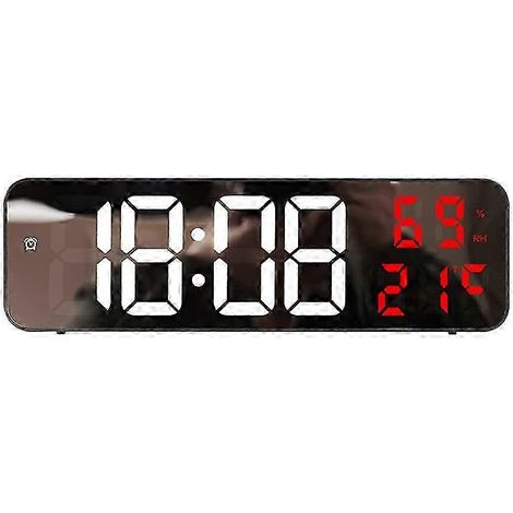 Horloge murale numérique LED miroir au design moderne pour chambre et salon, 25-26 (1/3)