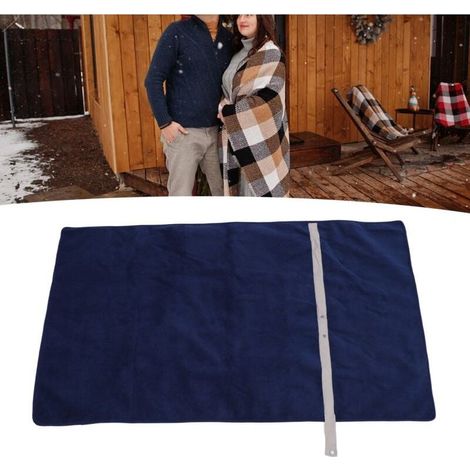 Enowelir Couverture Chauffante Électrique USB Polyester Réglable Pour Camping Randonnée Chauffage Rapide Bleu (1/4)