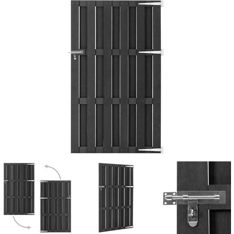 YOUTHUP Gartentor WPC 100x180 cm Grau (1/5)