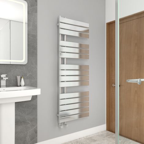 1380x500mm Flat Panel Bathroom Heated Towel Rail Radiator Chrome (1/5)