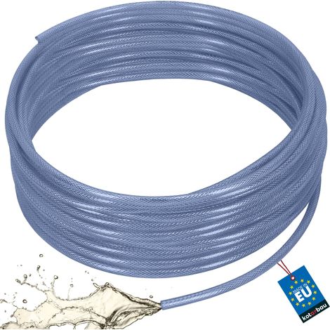 KOTARBAU® Tuyau Eau ø 8 mm / 3 mm - Tuyau Compresseur d'air 50 m - Tuyau PVC Souple - Transparent - Tuyau Arrosage Renforcé (1/4)