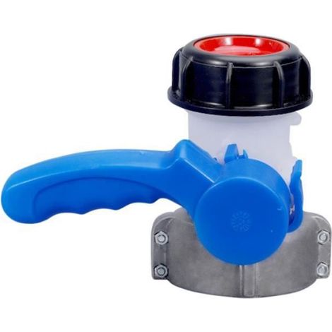 Robinet à clapet DN50 pour cuve 1000 litres IBC, IBC Adaptateur de Robinet Raccord Rapide, 75mm (1/4)