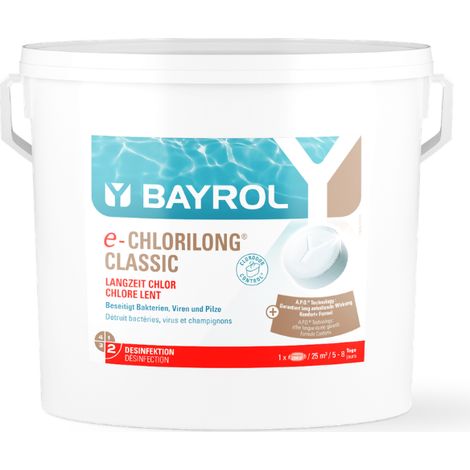 BAYROL e-Chlorilong® CLASSIC - 200g Chlortabletten+92% Aktivchlor 10kg