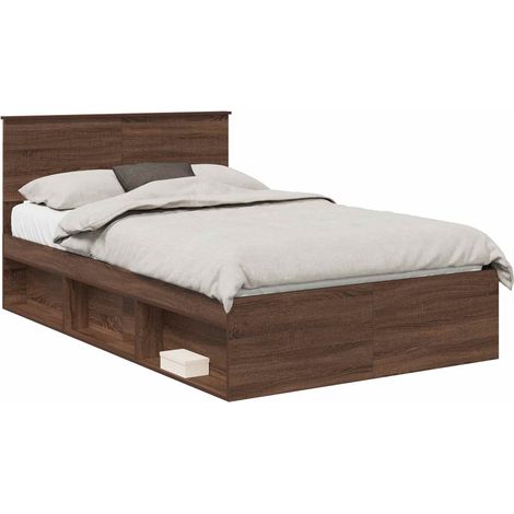 Maison Exclusive - Estructura de cama con cabecera Roble Marrón 1 (1/5)