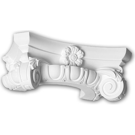 Capitel de media columna 115006 Profhome Columna Elemento decorativo estilo iónico blanco (1/5)