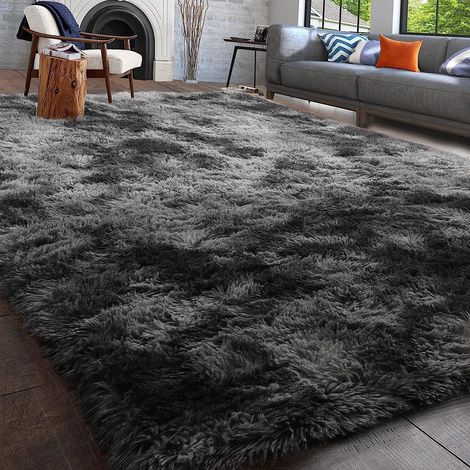 Tapis moelleux, tapis épais et pelucheux, tapis de salon facile d'entretien, livraison express DHL. (1/5)