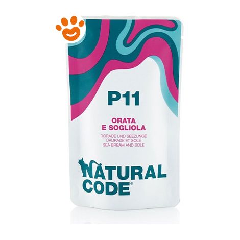 Natural Code Gatto Busta 70g P11 Orata e Sogliola